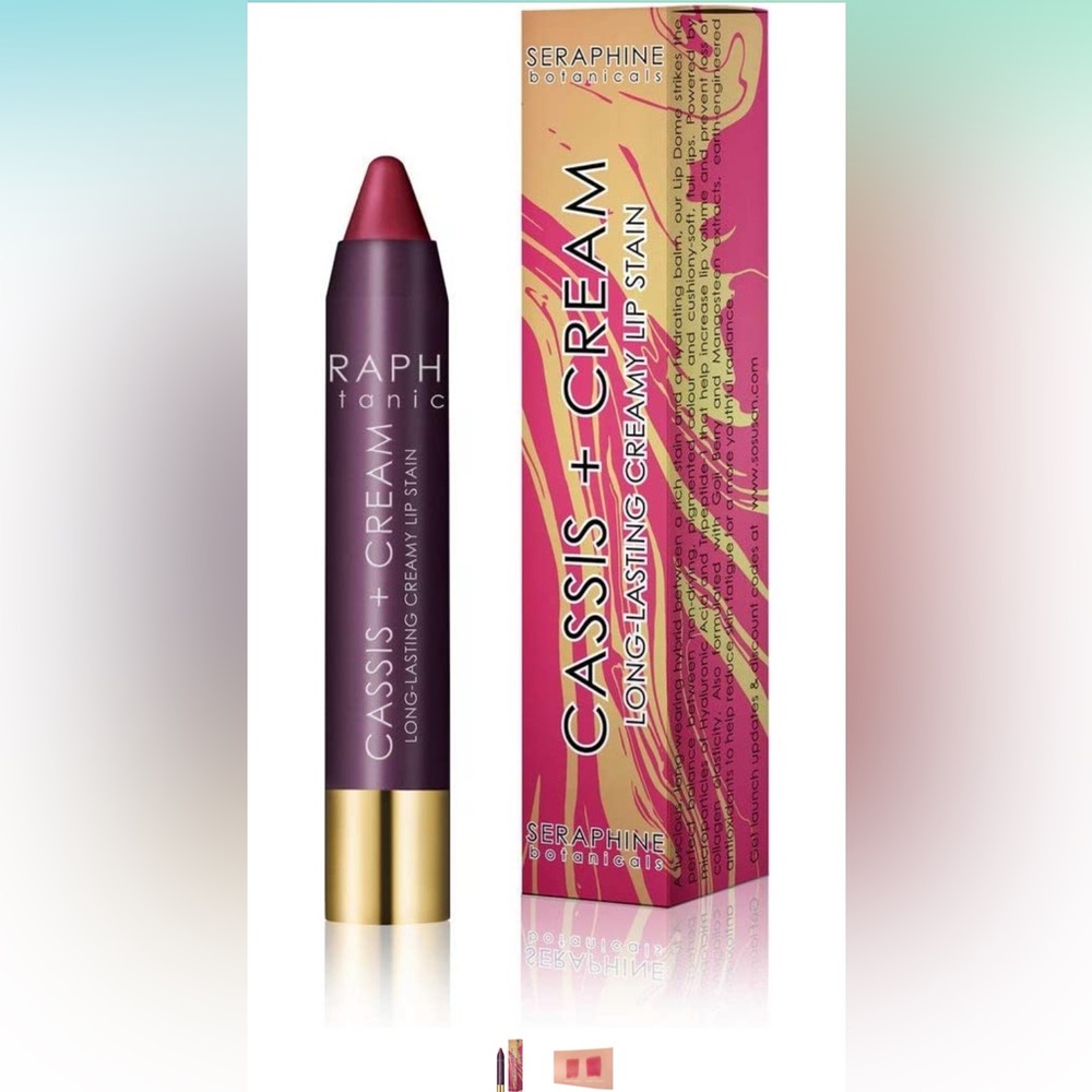 NWT Ipsy SERAPHINE Long-Lasting Creamy Lip Stain Cassis + Cream